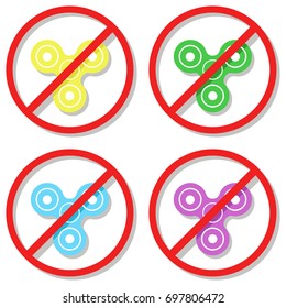 Banned or Not Allowed to Use a Fidget Spinner concept