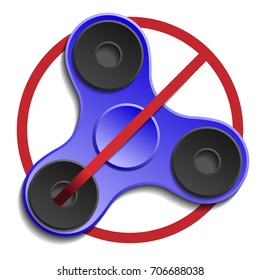Banned or Not Allowed to Use a Fidget Spinner concept.