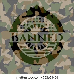 Banned on camo pattern