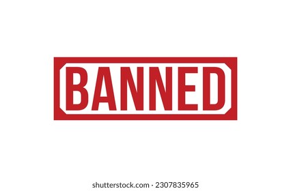 Diseño vectorial del sello rojo de goma prohibido.
