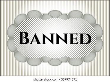 Banned retro style card or poster