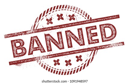Banned Rubber Stamp