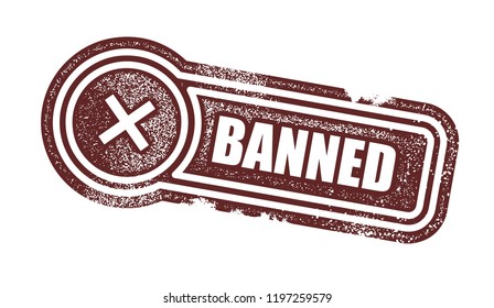 Banned Rubber Stamp