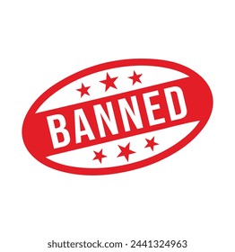 BANNED Rubber stamp design. VECTOR ILLUSTRATION. 