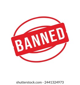 BANNED Rubber stamp design. VECTOR ILLUSTRATION. 