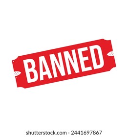 Banned Rubber stamp design. VECTOR ILLUSTRATION. 