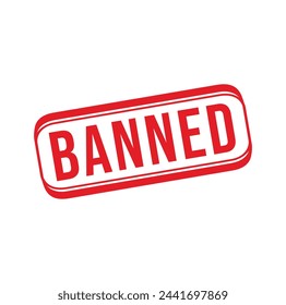 Banned Rubber stamp design. VECTOR ILLUSTRATION. 