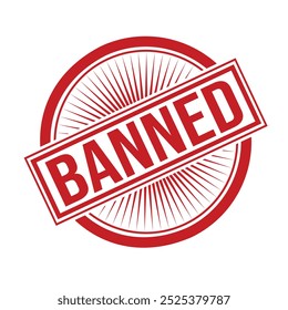 Arte vectorial de diseño de sello de goma prohibido