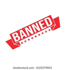 Design de carimbo banido Vetor Art