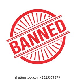 Banned Rubber stamp design Vector Art