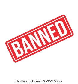 Banned Rubber stamp design Vector Art