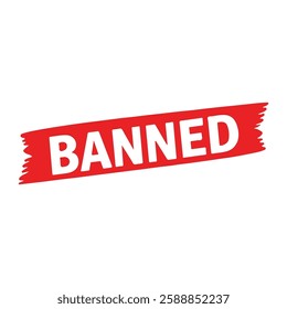banned rubber stamp icon vector