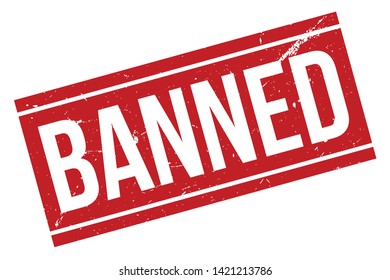 Banned Rubber Stamp Red Banned Rubber Stock Vector (Royalty Free ...