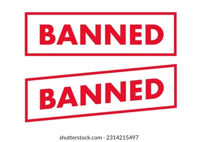 Vector de signos prohibido conjunto de color rojo aislado