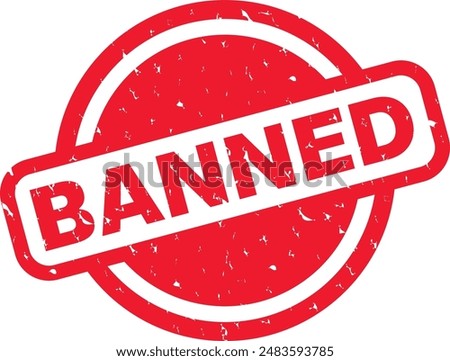 banned stamp vector. symbol, sign