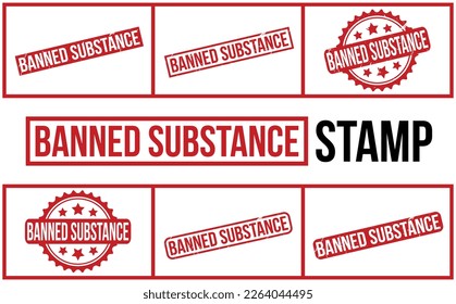 Banned substance rubber grunge stamp seal vector