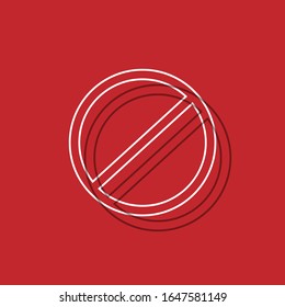 banned vector icon, stop vector icon
