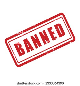 Banned Vector Red Stamp Stock Vector (Royalty Free) 1333364390 ...