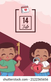 banner 14 february afro lovers couple