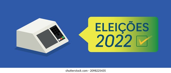Banner 2022 Elections - Electronic voting machine for voting in Brazil