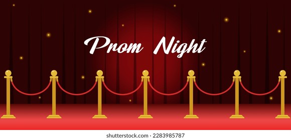 Banner for 2023 Prom Night with red carpet