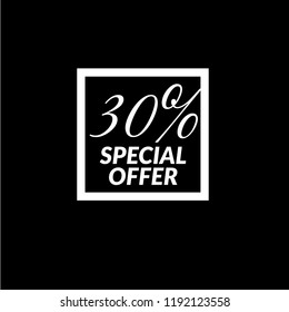 Banner with 30% special offer.