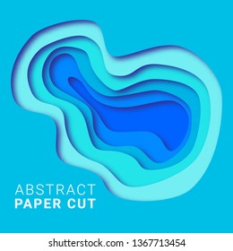 Banner with 3d abstract blue background and paper cut shapes.Vector illustration.Modern design layout for branding,advertising,business presentations, flyers,posters,covers, placards and invitations.