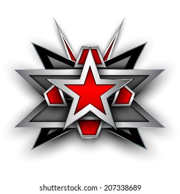Banner 3D elegant metallic, vector design