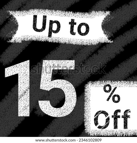 Banner up to 5 10 15 20 25 30 35 40 45 50 60 70 80 90 percent off elegant chalk style