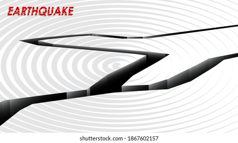banner A4 earthquake. Earthquake shocks. Increased seismic activity. Vector background
