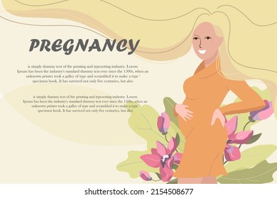 Banner About Pregnancy Motherhood Place Text Stock Vector Royalty Free Shutterstock