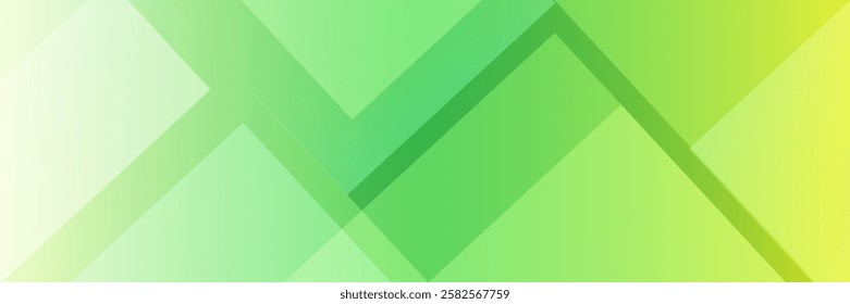 Banner abstract background. colorful. green and yellow gradation. slash effect style. memphis element.