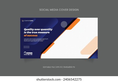 banner abstract background for social media cover. eps file design image place template.