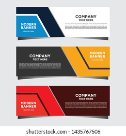 Banner abstract design templates for simple ads are very easy to use for companies or businesses.