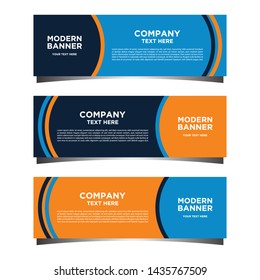 Banner abstract design templates for simple ads are very easy to use for companies or businesses.