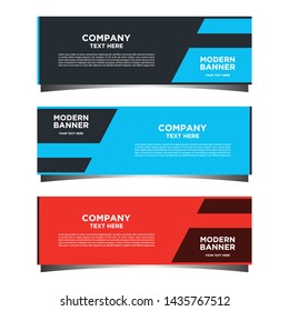 Banner abstract design templates for simple ads are very easy to use for companies or businesses.