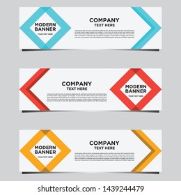 Banner abstract design templates for simple ads are very easy to use for companies or businesses.