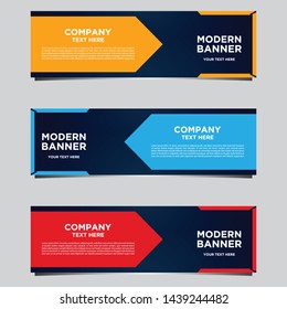 Banner abstract design templates for simple ads are very easy to use for companies or businesses.