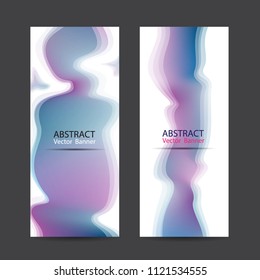 Banner abstract  dynamic.Contour line.Vector Illustration. Design Template. Modern Pattern.