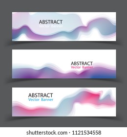 Banner abstract  dynamic.Contour line.Vector Illustration. Design Template. Modern Pattern.