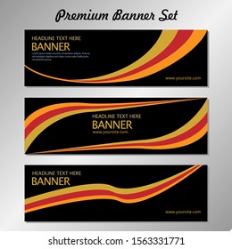 Banner abstract geometric design banner web template and business background template. premium banner . - Vector
