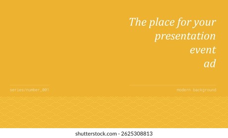 Banner with abstract geometric pattern. Conceptual retro design. Linear repeating shapes.