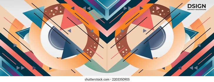 Banner abstract geometric vector with modern design concept