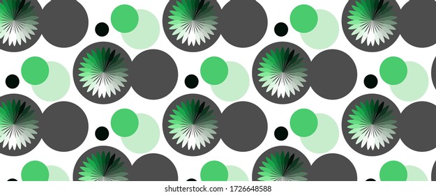 
Banner from abstract green and gray circles.