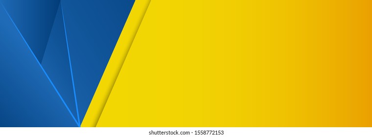 Banner Abstract Modern Vector Design Graphic Background Yellow Blue with Blank Space, EPS10