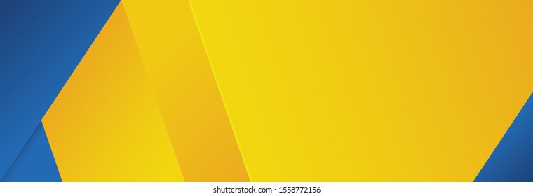 Banner Abstract Modern Vector Design Graphic Background Yellow Blue with Blank Space, EPS10