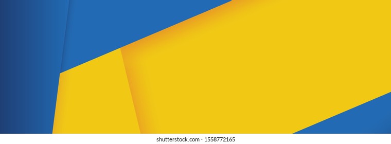 Banner Abstract Modern Vector Design Graphic Background Yellow Blue with Blank Space, EPS10