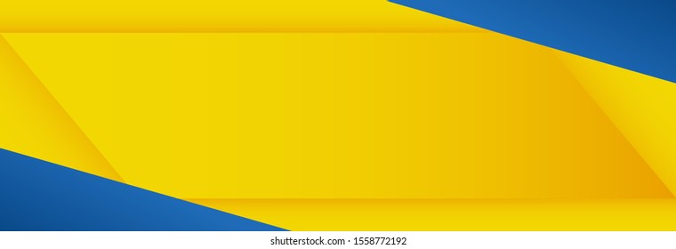 Banner Abstract Modern Vector Design Graphic Background Yellow Blue with Blank Space, EPS10
