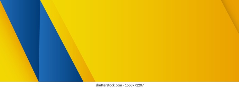 Banner Abstract Modern Vector Design Graphic Background Yellow Blue with Blank Space, EPS10