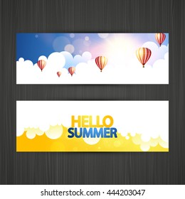 Banner with Abstract Summer Background. 

